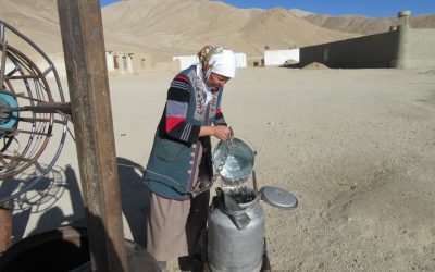 Project 76 ( Donated cost US$3760) in  Bashgumbez Village, 35 families, Murgab District,: Dig a well for drinking water