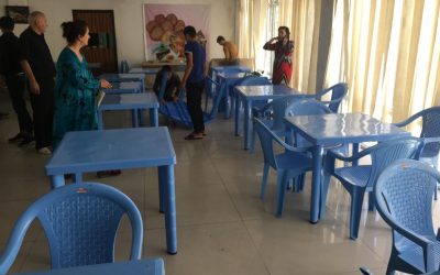 Project 12: Donation Cost U$1613. UBB donated to RBS, Rushan District: 25 tables and chairs for the dining hall