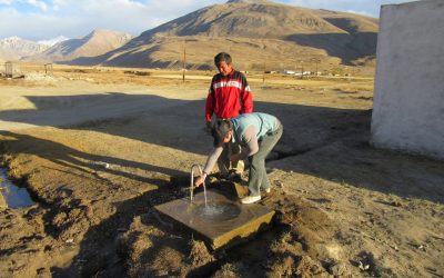 Project 30, Donation cost US$4,100: UBB Installed a pipeline to provide Javshangoz, 24 families, Roshtkala Valley, access to clean safe drinking water from a spring, 2.8 km away, up a mountain.