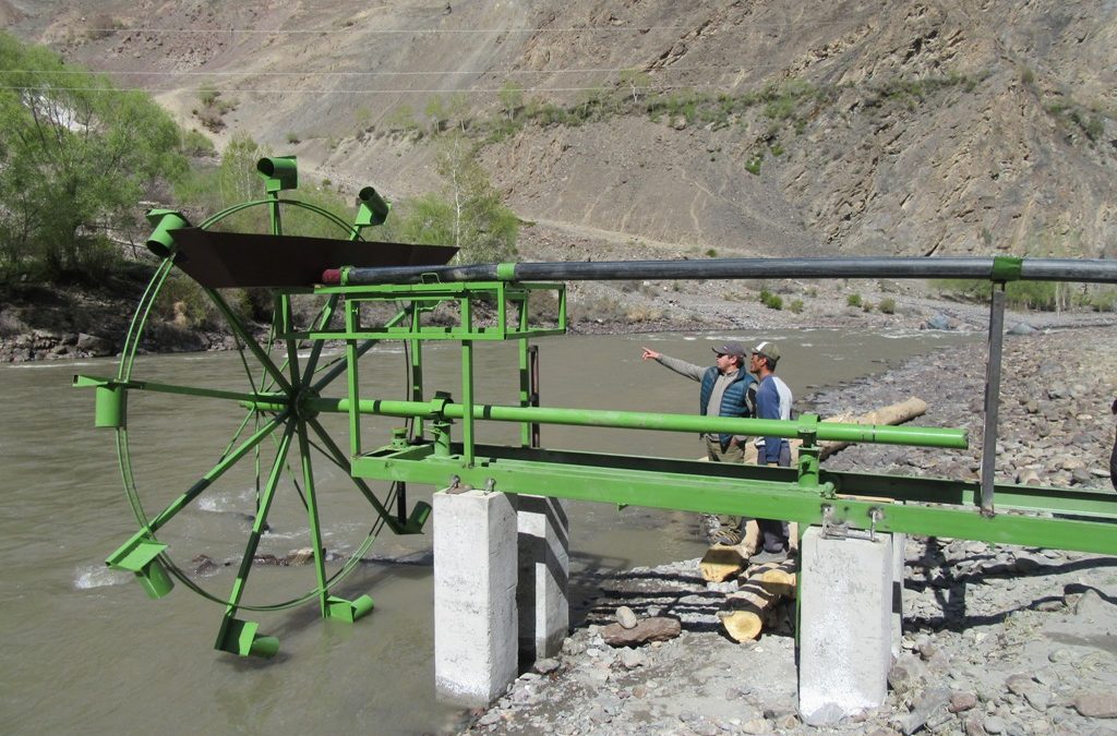 Project 53 (Donated cost US$4750): Installed a Water Wheel in Ajirsh Village ( 24 families) in Bartang Valley, Rushan District, to irrigate a new farmland with water from the bordering river