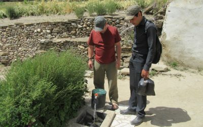 Project 98, Donated cost: US$7,700 – Installation of a pipeline to provide Tabarsem , 26 families, Roshtkala Valley, access to safe drinking water from spring source, 5,500 meters up a mountain.