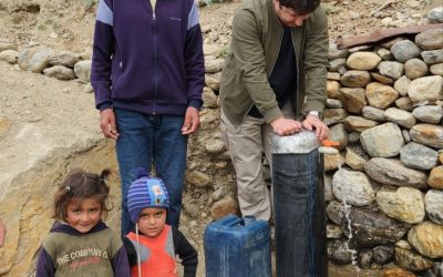 Project 99, Donated cost: US$11,000 – Installation of a pipeline to provide Vichkut village, 48 families, Ishkashim district, access to safe drinking water from spring source, 8,500 meters up a mountain.